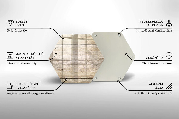 Glass chopping board Wooden planks