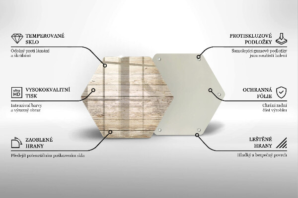 Glass chopping board Wooden planks