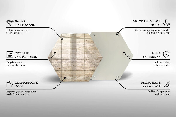 Glass chopping board Wooden planks