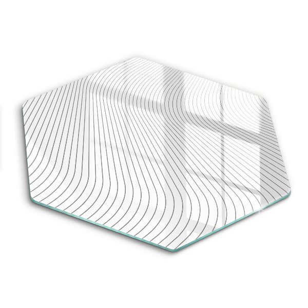 Glass chopping board Modern Line pattern