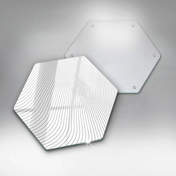Glass chopping board Modern Line pattern
