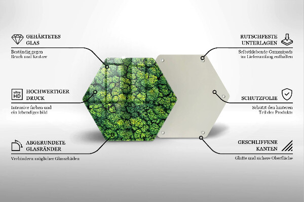 Glass chopping board Nature - moss plant