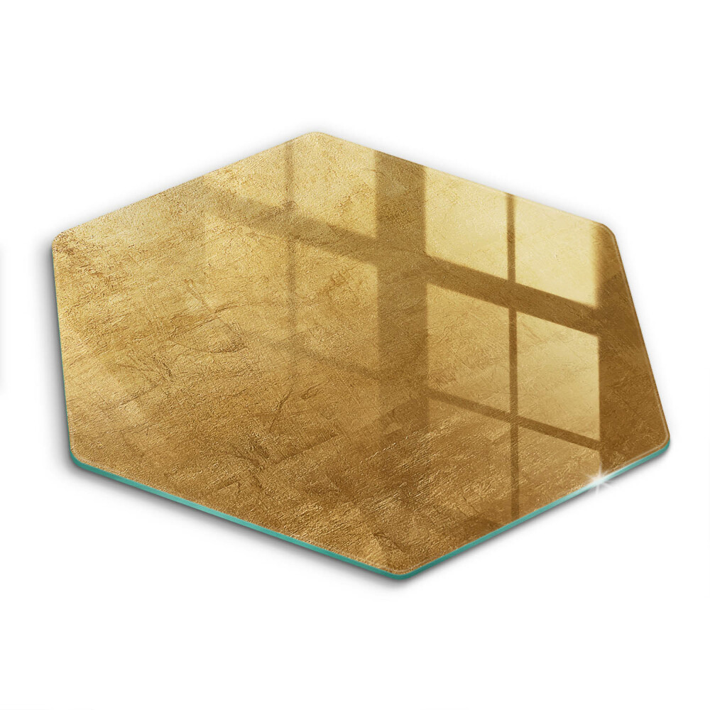 Chopping board glass Gold texture background