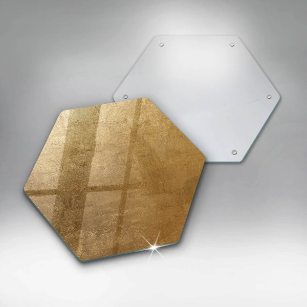 Chopping board glass Gold texture background