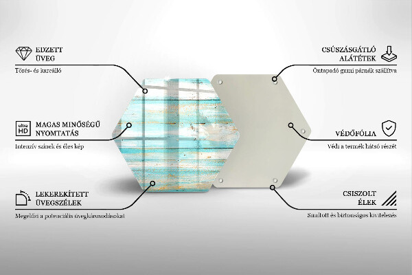 Chopping board glass Vintage wood boards