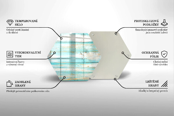 Chopping board glass Vintage wood boards