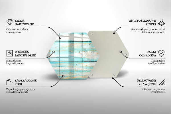 Chopping board glass Vintage wood boards