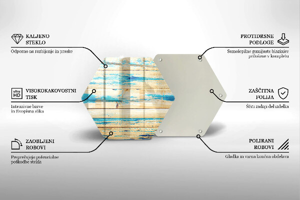 Chopping board glass Retro boards wood