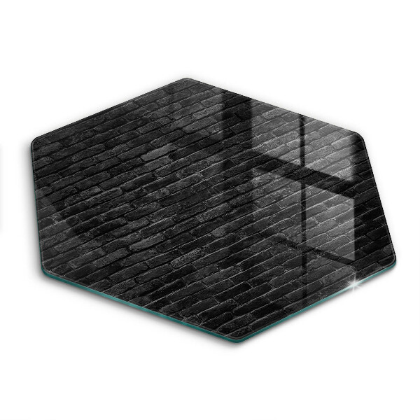 Chopping board glass Brick wall