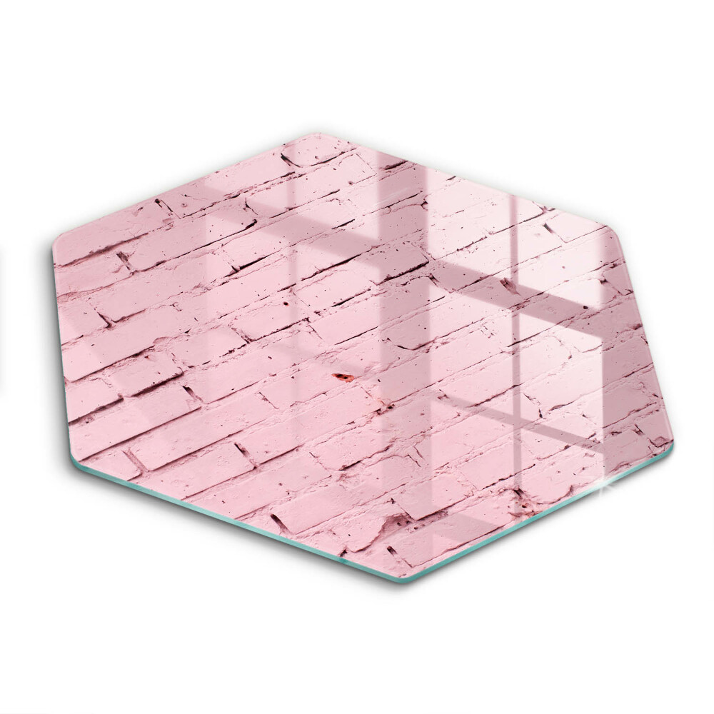 Chopping board glass Pastel wall bricks