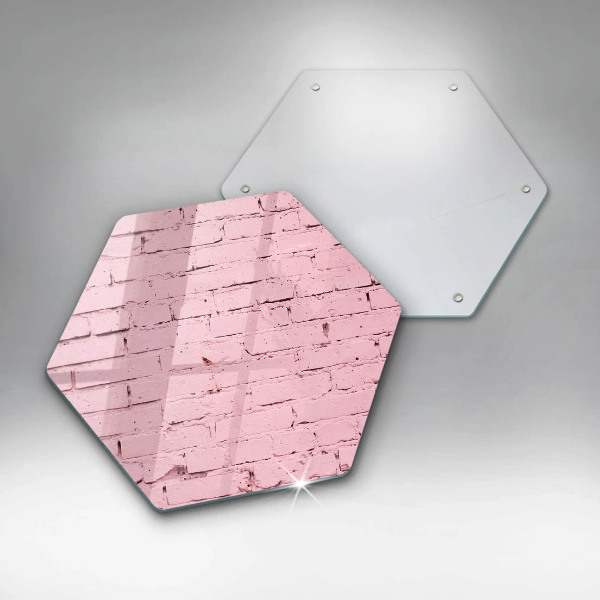 Chopping board glass Pastel wall bricks