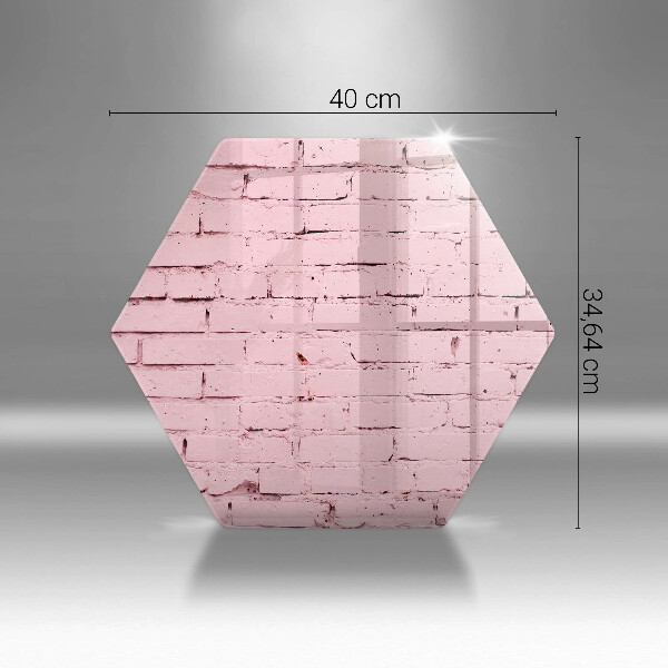 Chopping board glass Pastel wall bricks