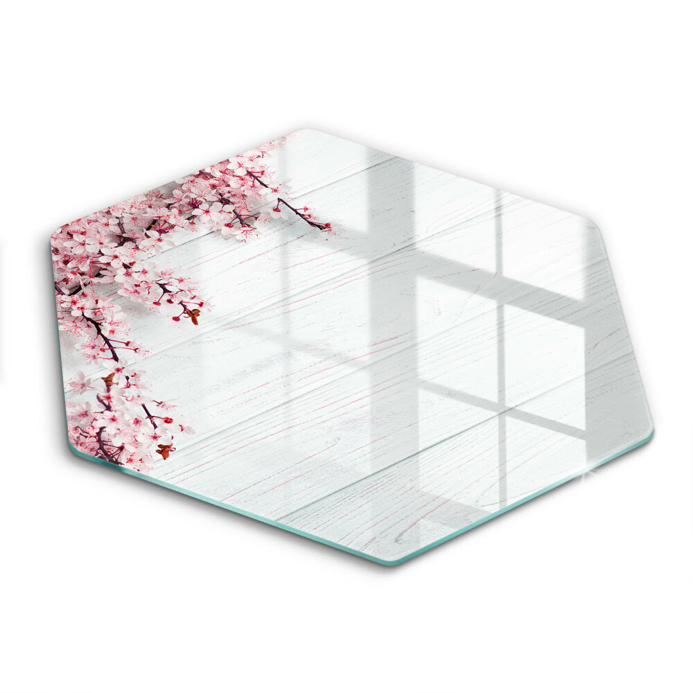 Chopping board glass Flowers on the boards