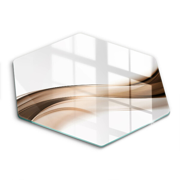 Chopping board glass Abstraction brown lines