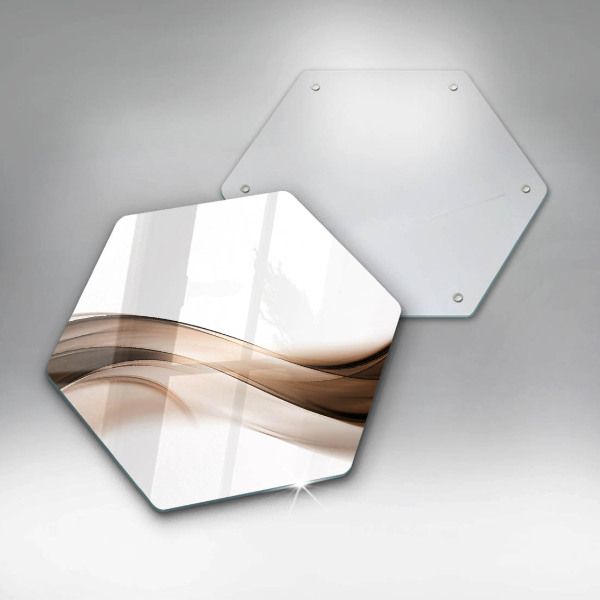Chopping board glass Abstraction brown lines