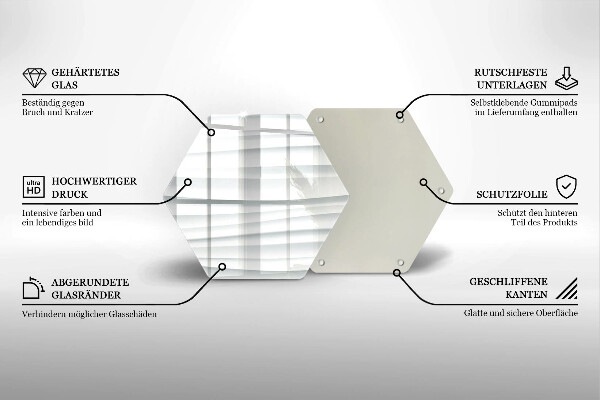 Chopping board glass Modern structure