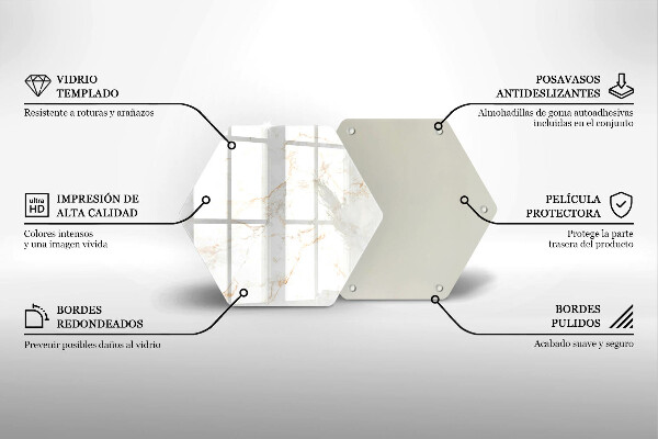 Glass worktop saver Decorative stone marble