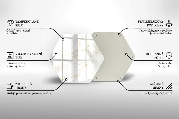 Glass worktop saver Decorative stone marble