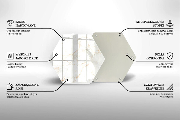 Glass worktop saver Decorative stone marble