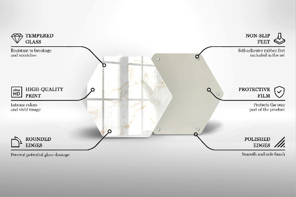 Glass worktop saver Decorative stone marble