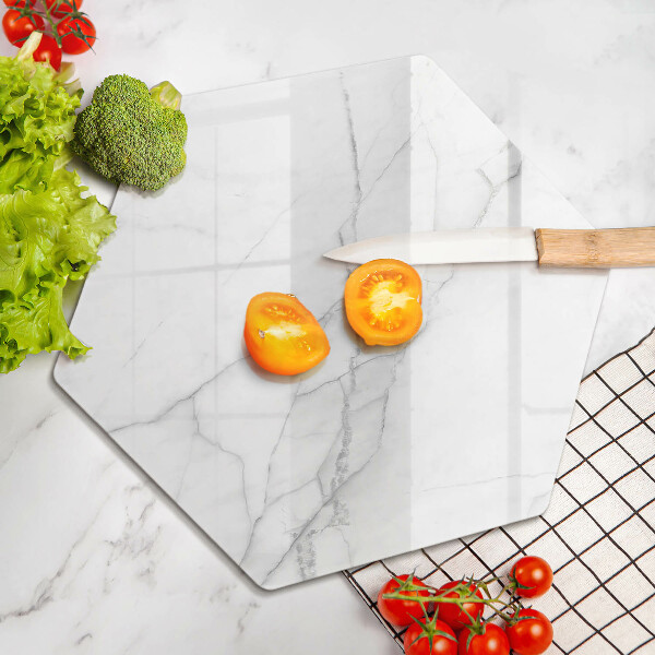 Glass chopping board Marble stone background