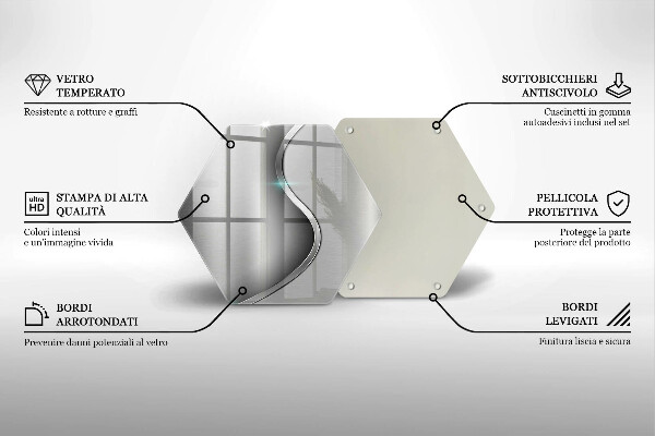 Chopping board Silver metal abstraction