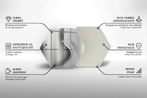 Chopping board Silver metal abstraction