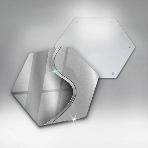 Chopping board Silver metal abstraction