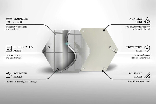 Chopping board Silver metal abstraction