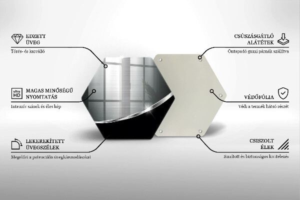 Glass worktop saver Abstraction with metal
