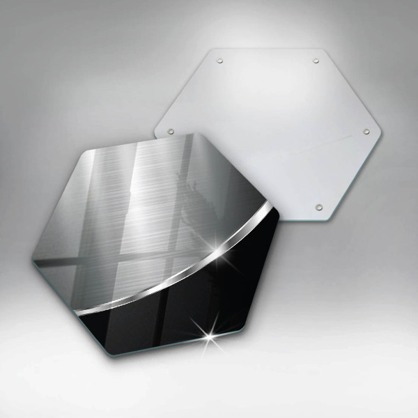 Glass worktop saver Abstraction with metal