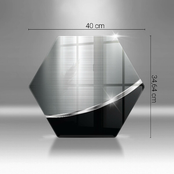 Glass worktop saver Abstraction with metal