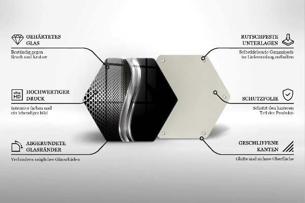 Glass worktop saver Metal structure