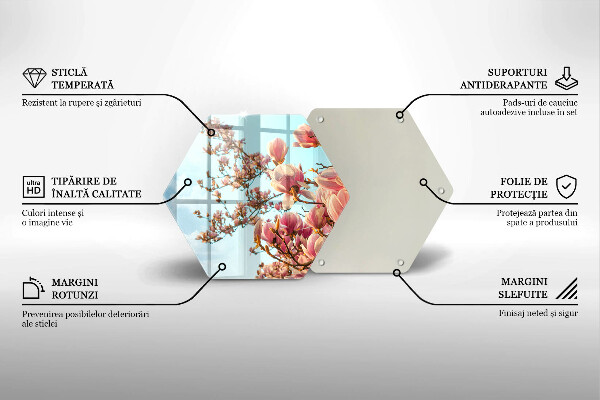 Chopping board Pink Flowers Tree