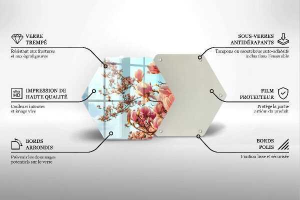 Chopping board Pink Flowers Tree