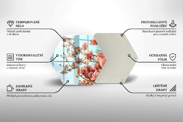 Chopping board Pink Flowers Tree