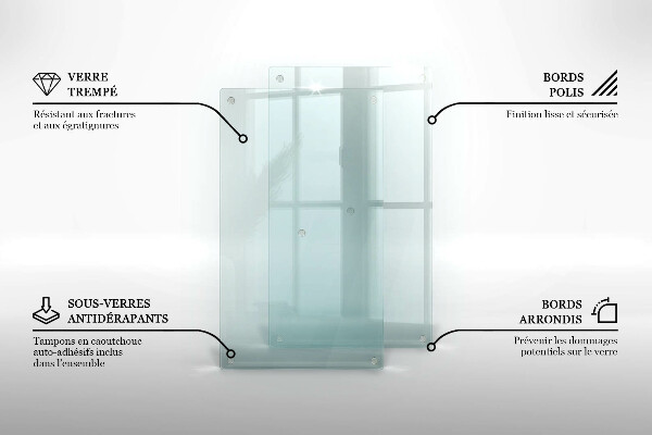 Transparent cutting board 2x12x20 in