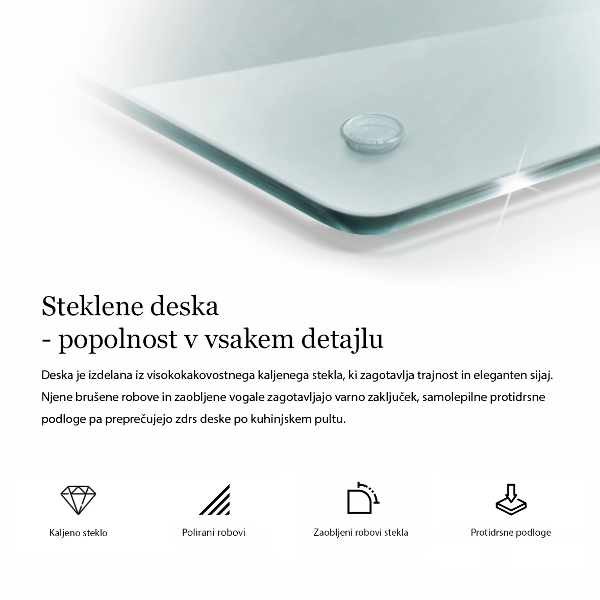 Chopping board transparent 2x12x20 in