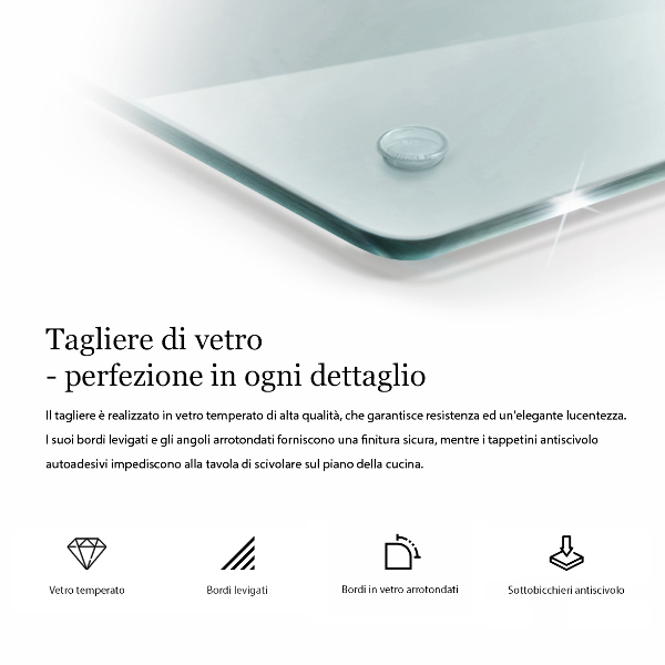 Transparent cutting board 2x12x20 in