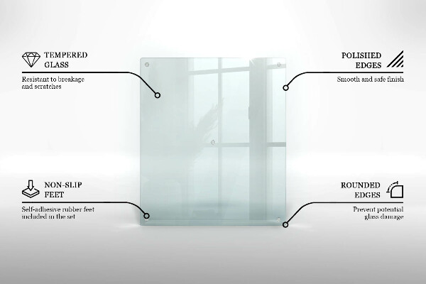 Transparent chopping board glass 24x20 in