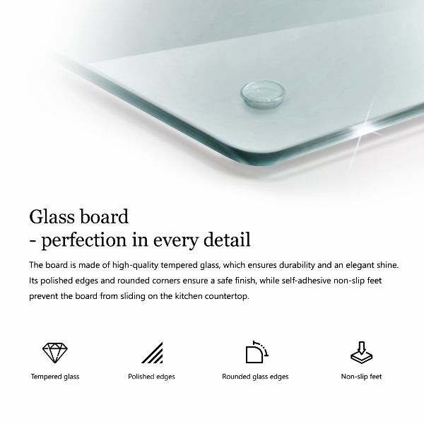 Transparent chopping board 16 in