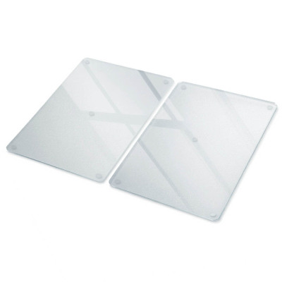 Glass chopping boards, set of 2, 15.7 and 20.5 inches
