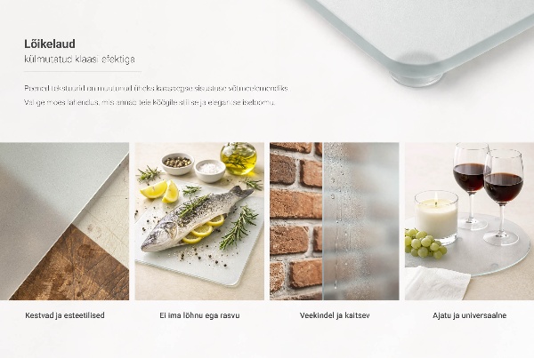 Glass kitchen board 15.7” x 20.5”