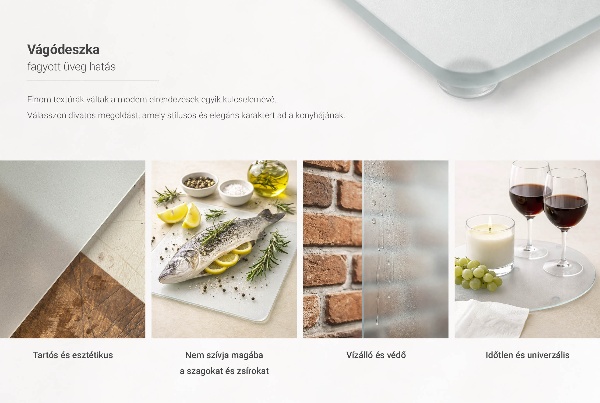 Glass kitchen board 15.7”x20.5”