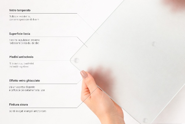 Glass kitchen board 15.7”x20.5”