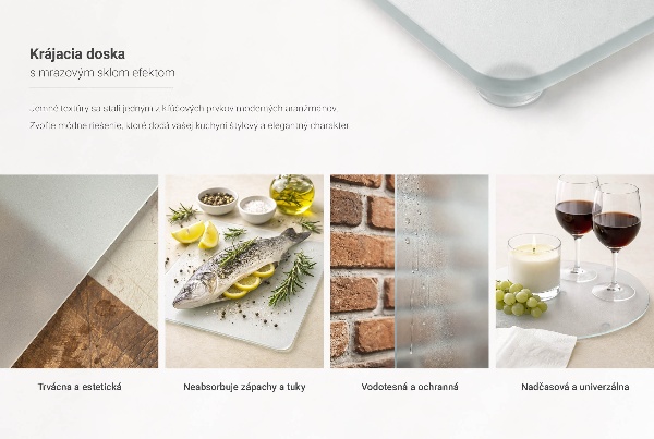 Glass kitchen board 15.7” x 20.5”