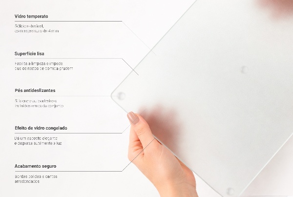 Glass chopping board measuring 31.5 × 20.5 inches