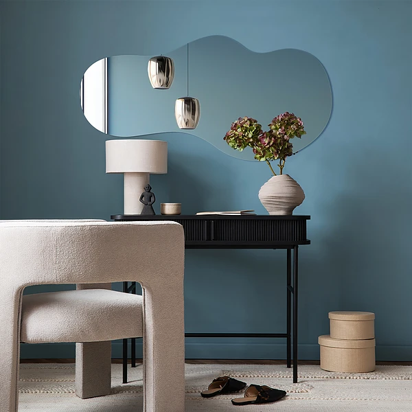 Odd shaped mirror for wall 19x39 in