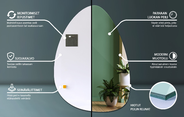 Egg mirror 57x80 cm