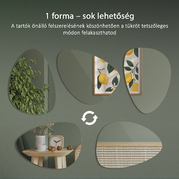 Ovoid mirror 64x90 cm